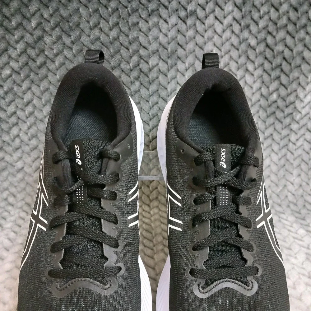 Asics Black and White Athletic Running Shoes